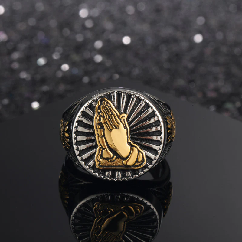 Amen Artisan Praying Hand Ring - Image 3