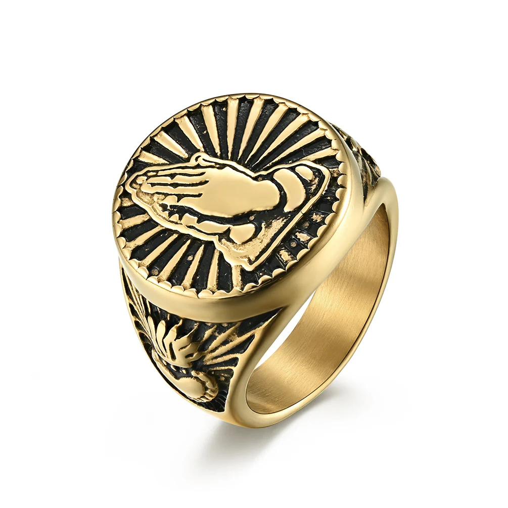 Amen Artisan Praying Hand Ring - Image 6