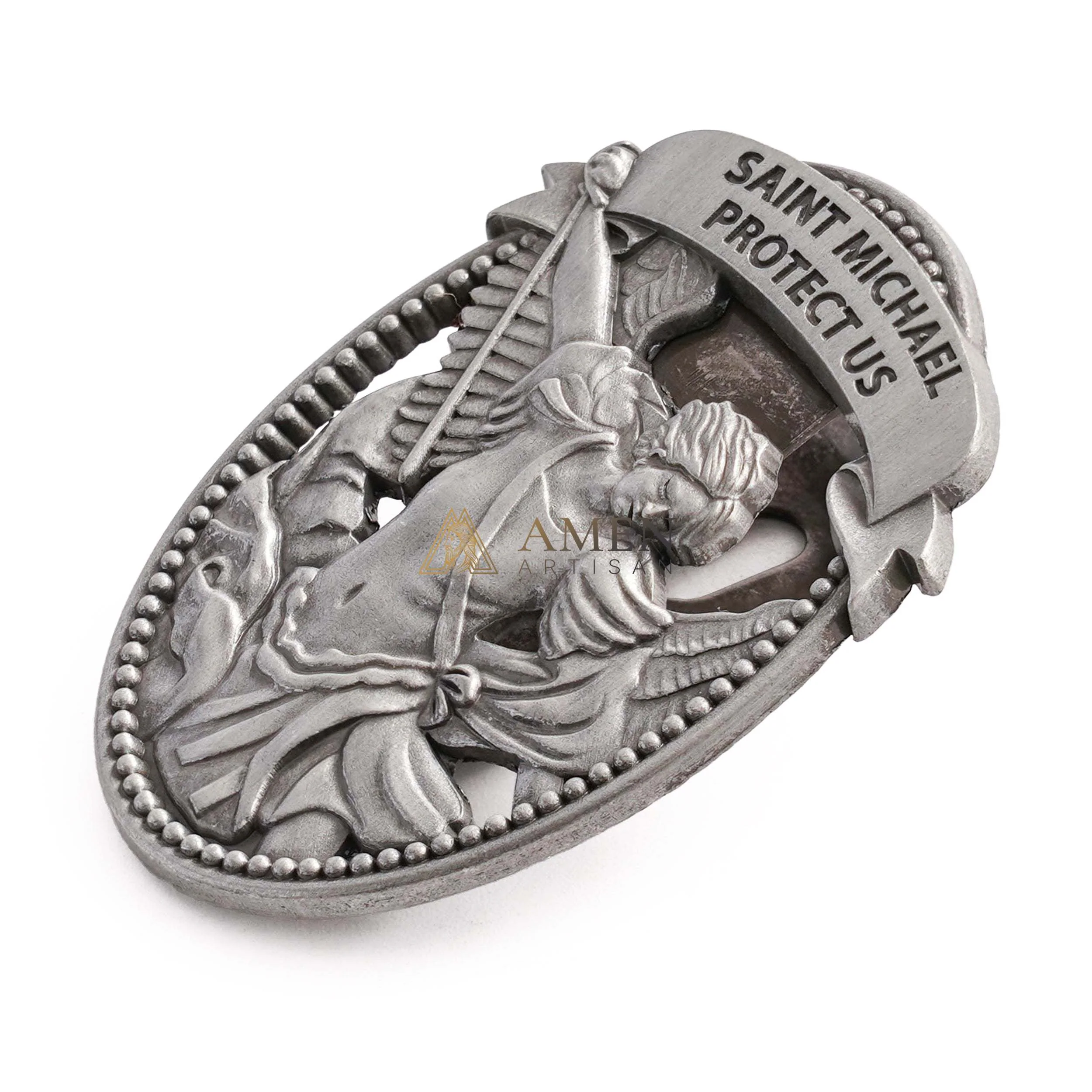 St Michael Medal Car Clip Amen Artisan - Image 11