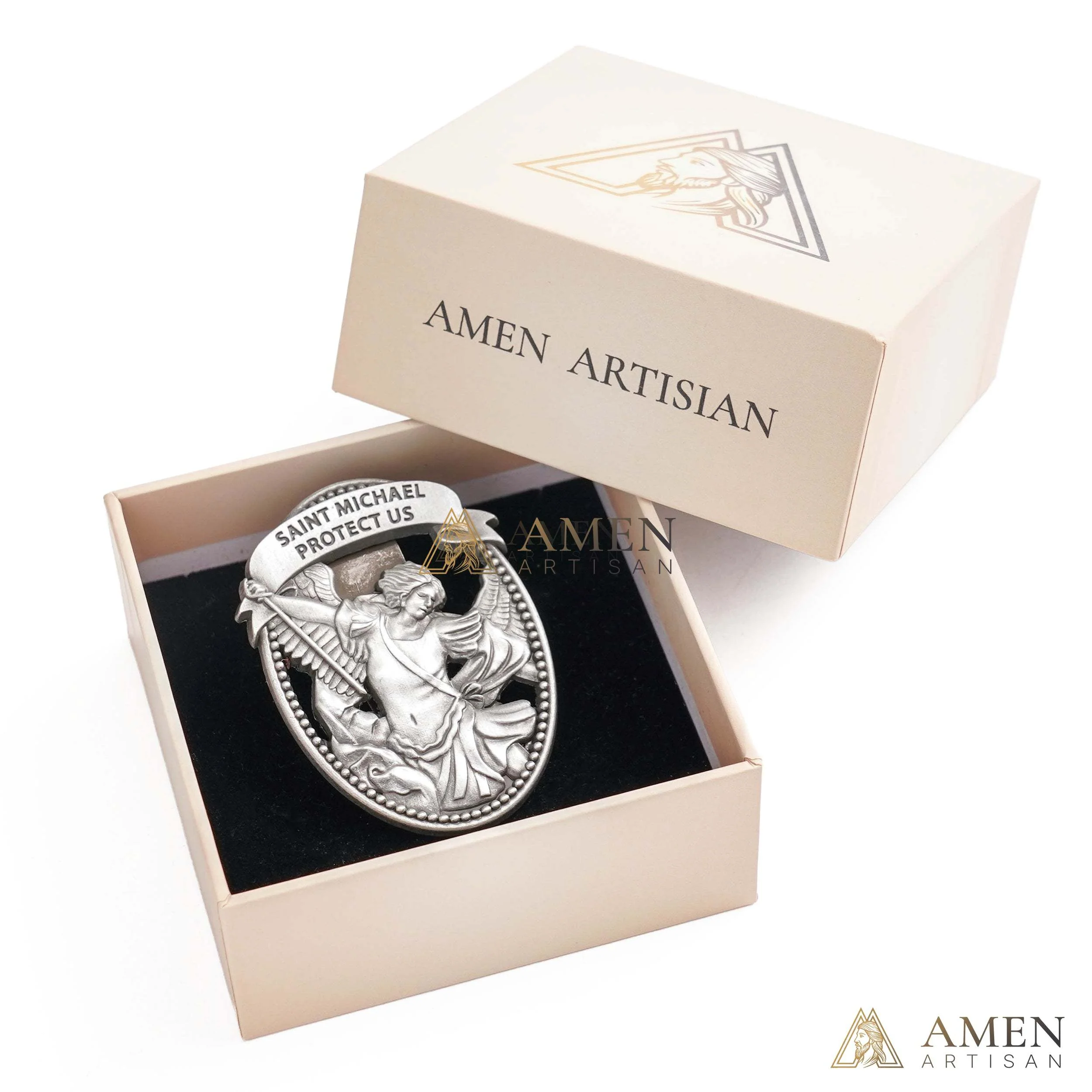 St Michael Medal Car Clip Amen Artisan - Image 13